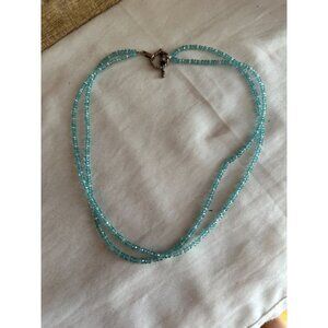 Gorgeous designer FILIA beaded 16" necklace with 925 clasp